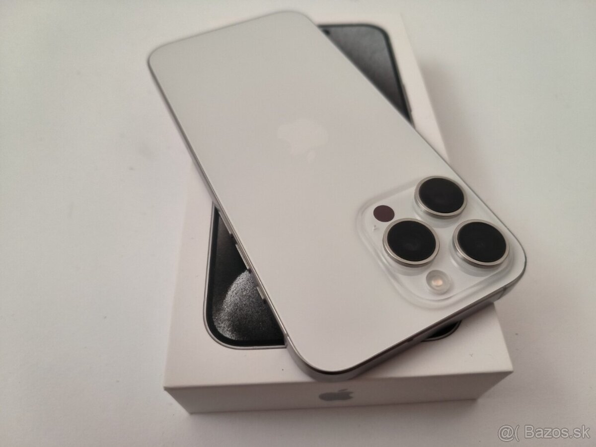 apple iphone 15 PRO MAX 256gb White Titanium 100% Batéria - 6
