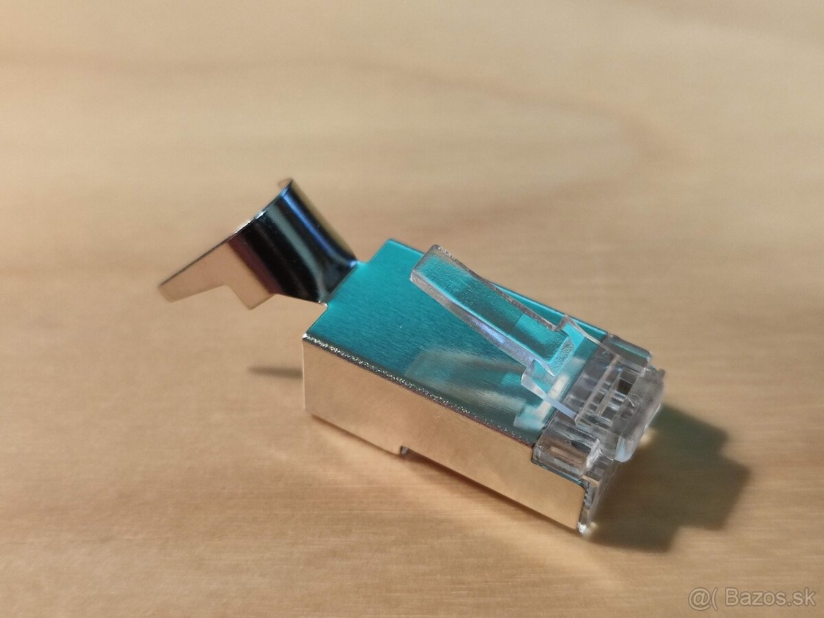 10x Konektor RJ45 tienený cat 6a/7 drôt STP - 6