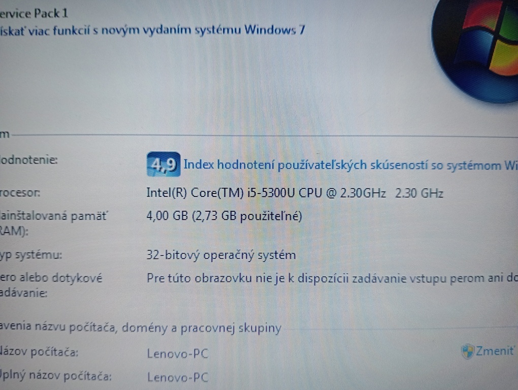 predám Lenovo thinkpad t450 - Intel core i5 - 4gb ram - 6