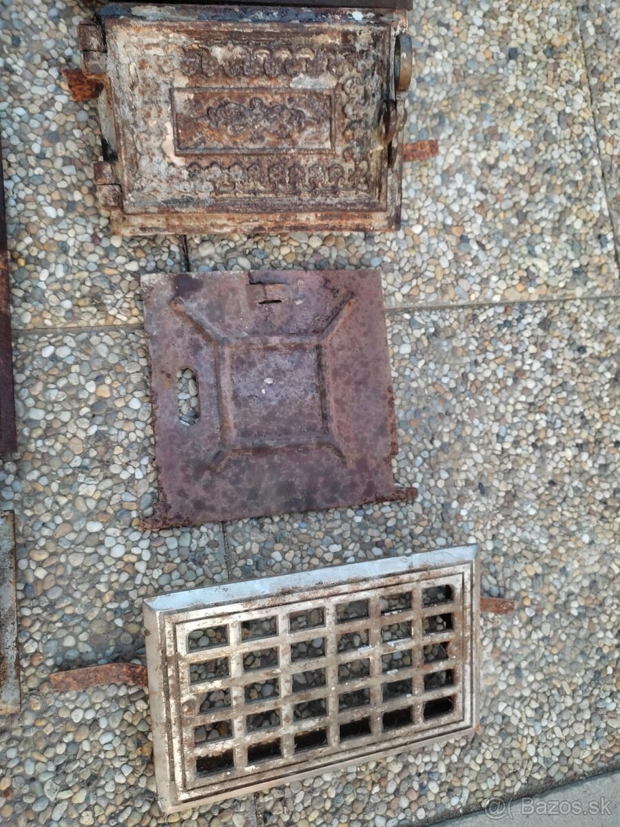 Starožitné dvierka na kachle znacene - 6