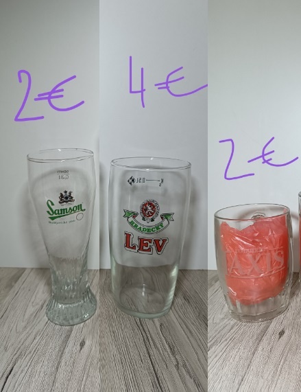 České pivové poháre 1 - 6