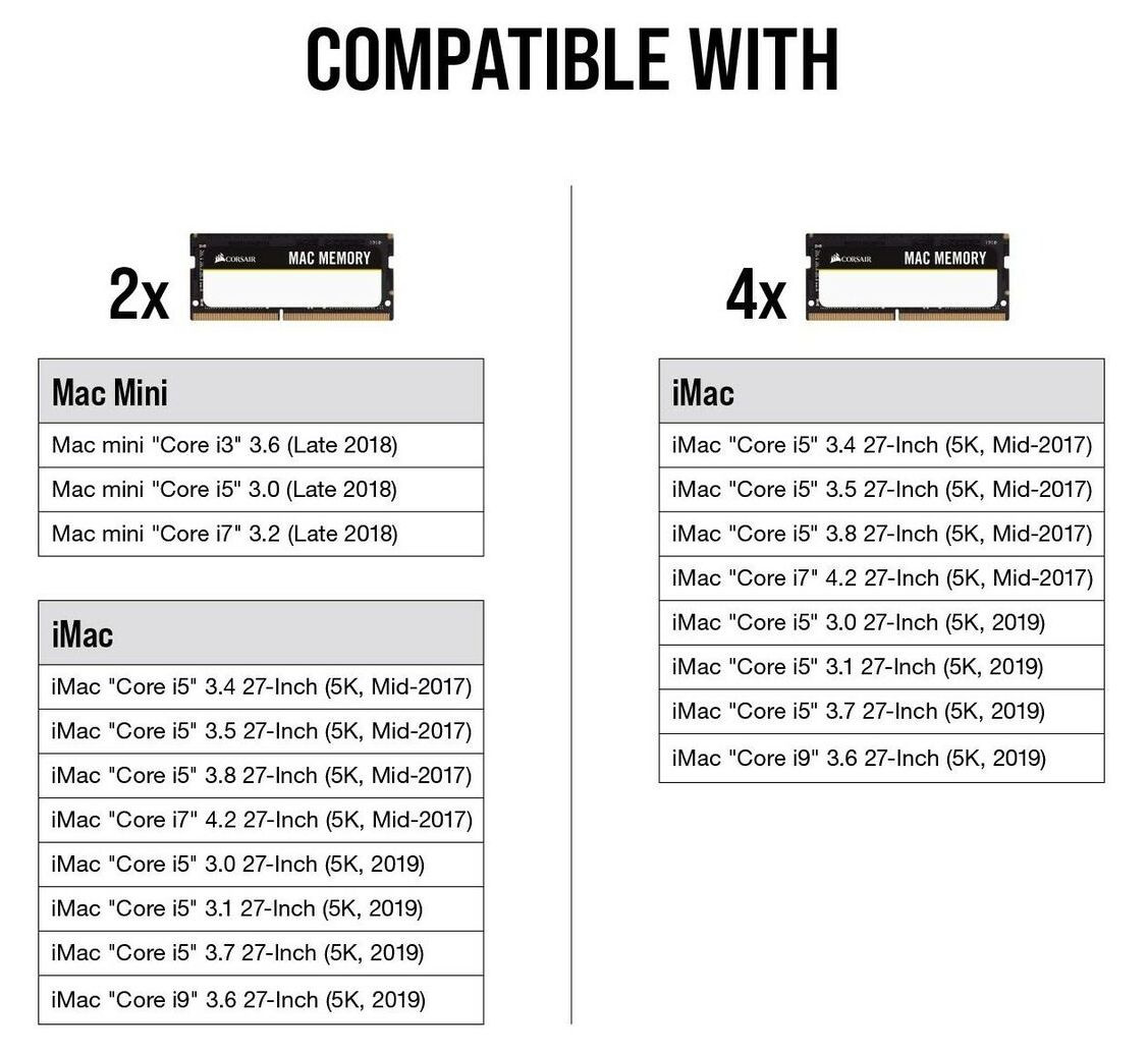 MAC MEMORY Corsair 8GB (2x 4GB) DDR3, 1066 MHz, SO-DIMM - 6
