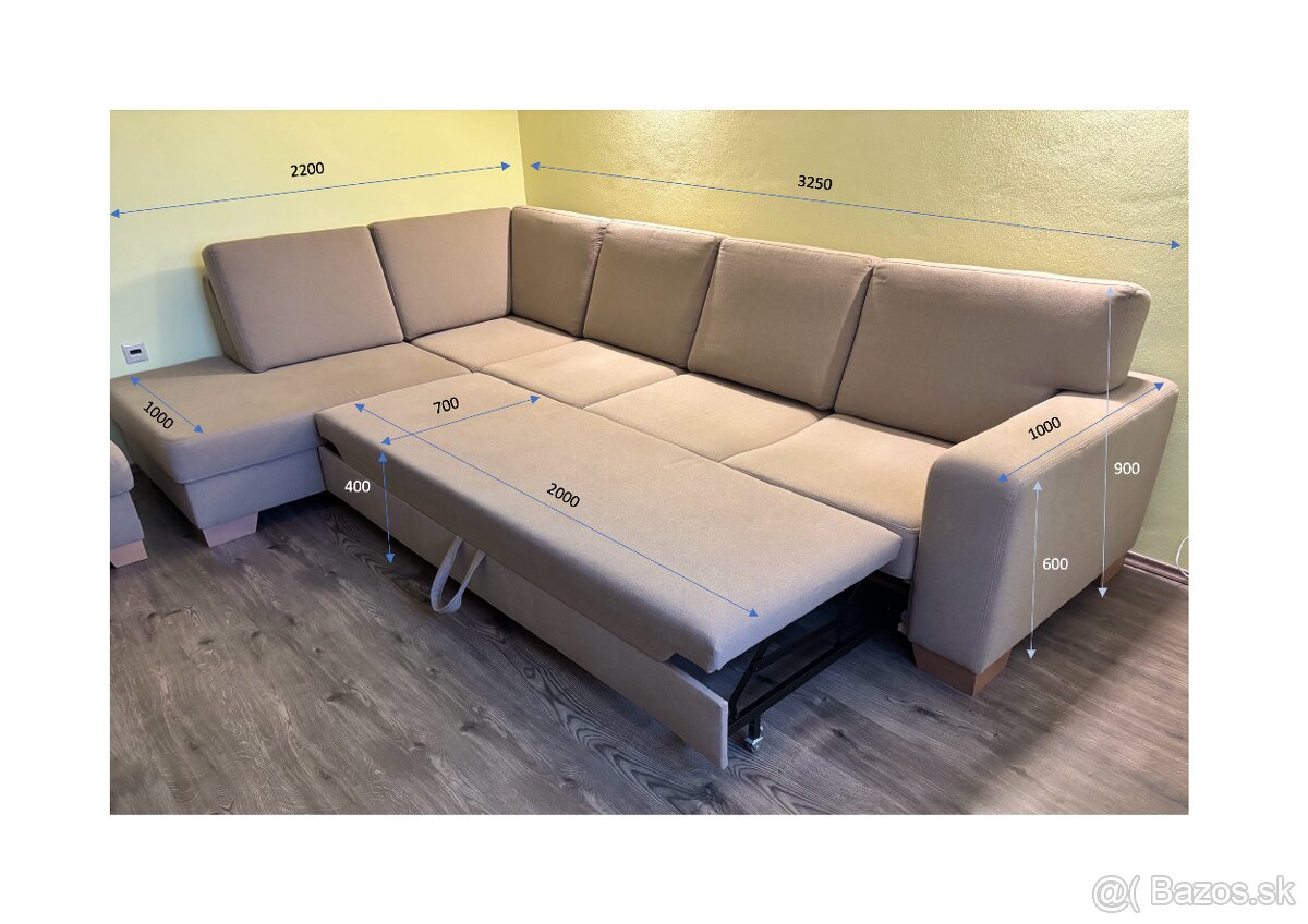 Milenium sedacia súprava Hammer s taburetkou - 6