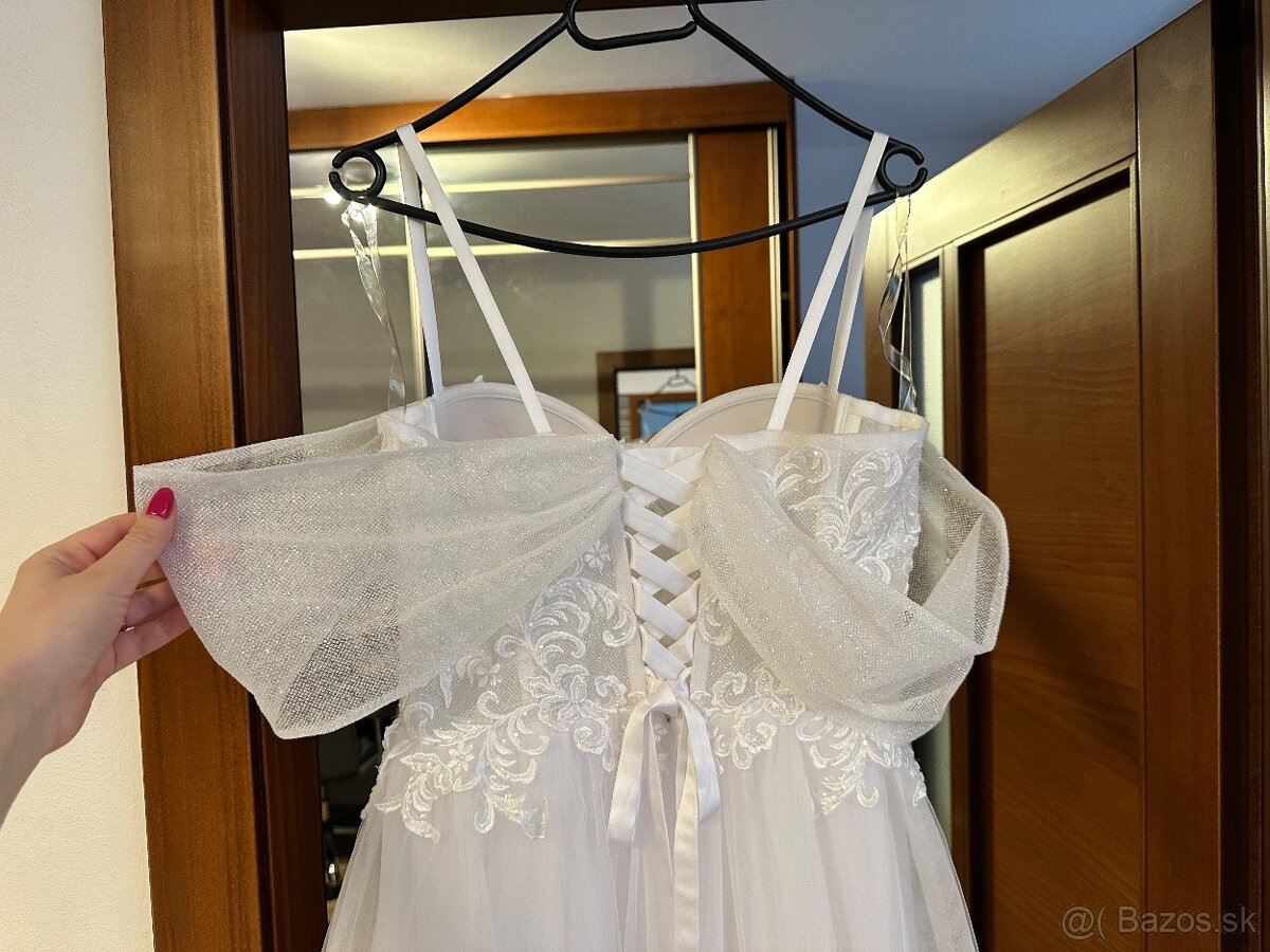 Svadobné šaty veľkosť 38 - 6