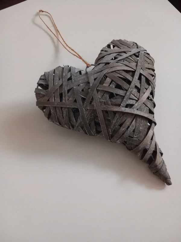 Staršie vypuklé lykové srdce po mamine 25x22x6 cm - 6