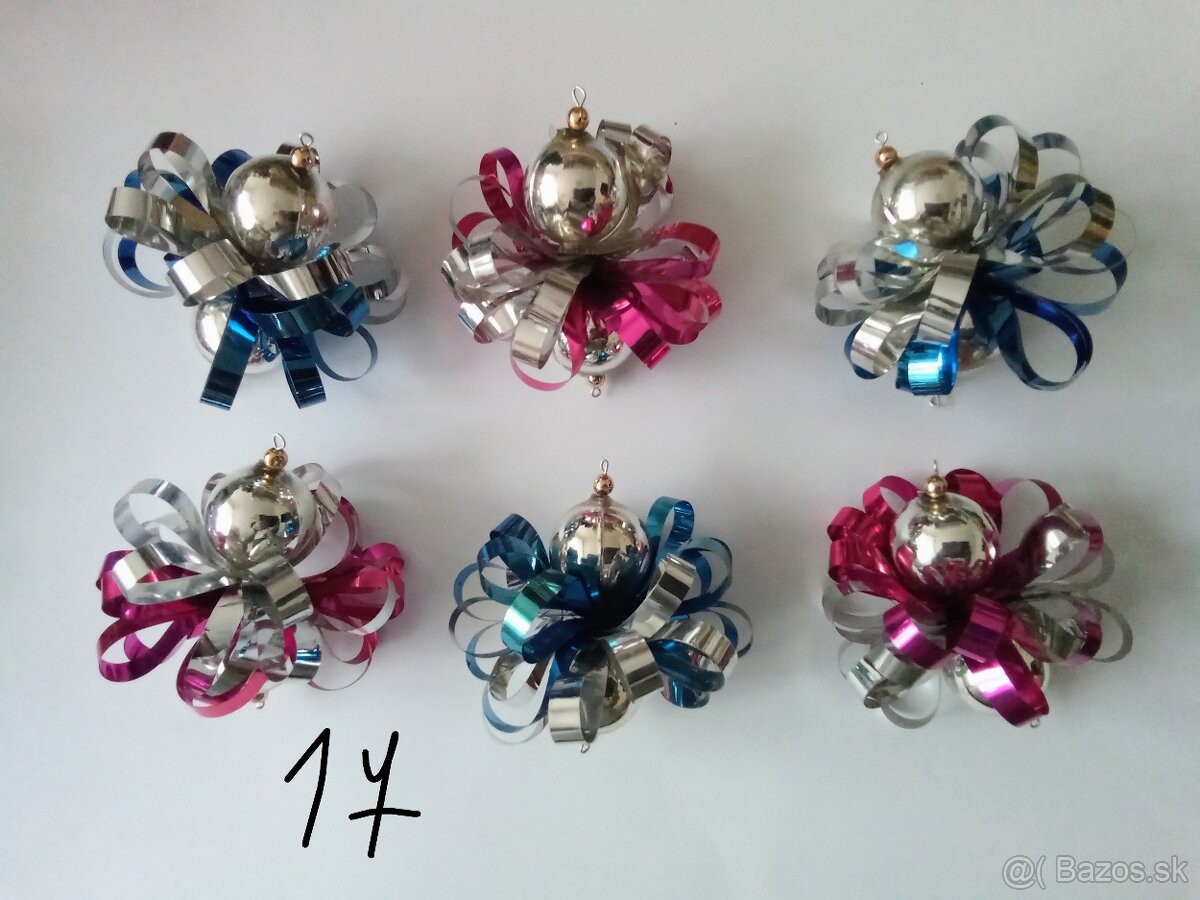 Staré, vánoční ozdoby -baňky a různé - vianočné ozdoby - 6