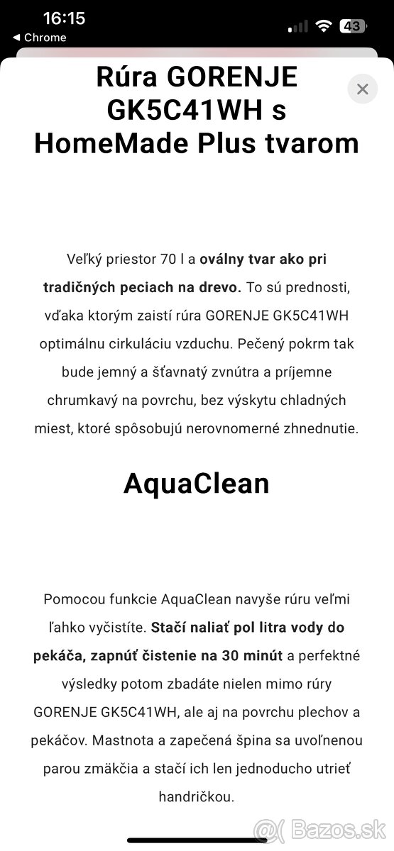 Kombinovaný sporák Gorenje - 6