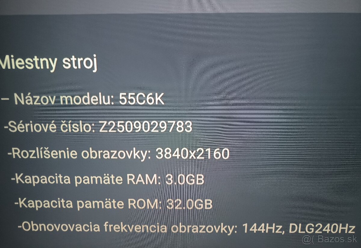 Predám Televízor TCL - 6