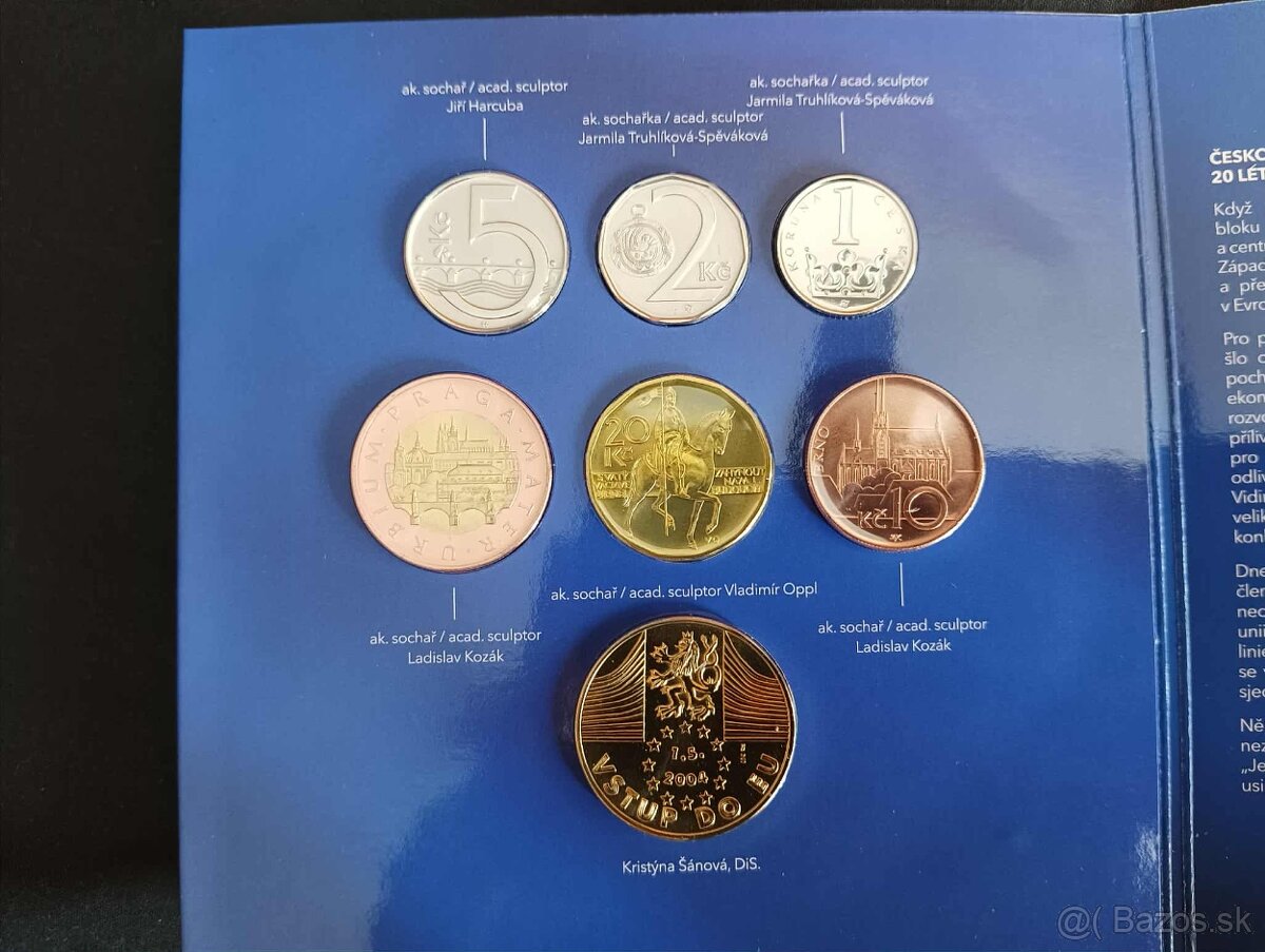 Slovenské euromince a české koruny - vstup do Európskej Únie - 6