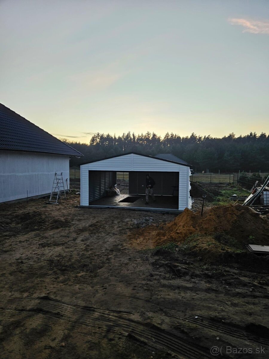 Plechová garáž 6x5,5m - 6