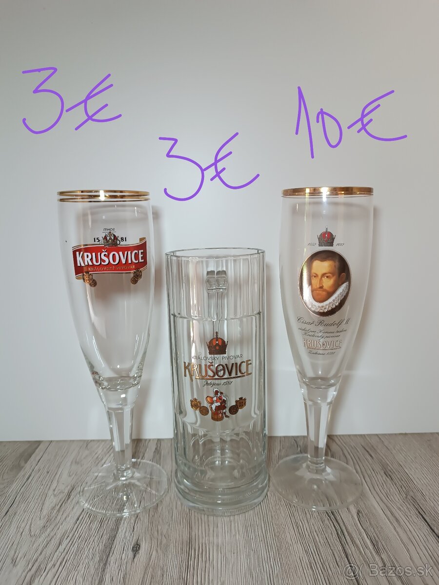 České pivové poháre 1 - 6