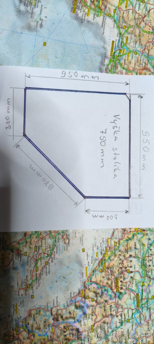 Predám lacno rohový písací stolík - 6