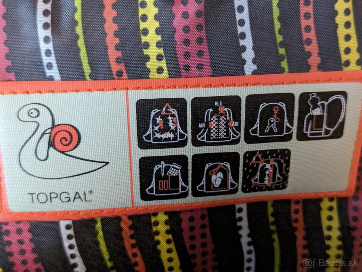 Školská taška - polstrovaný hliníkový (ergonomický) TOPGAL - 6