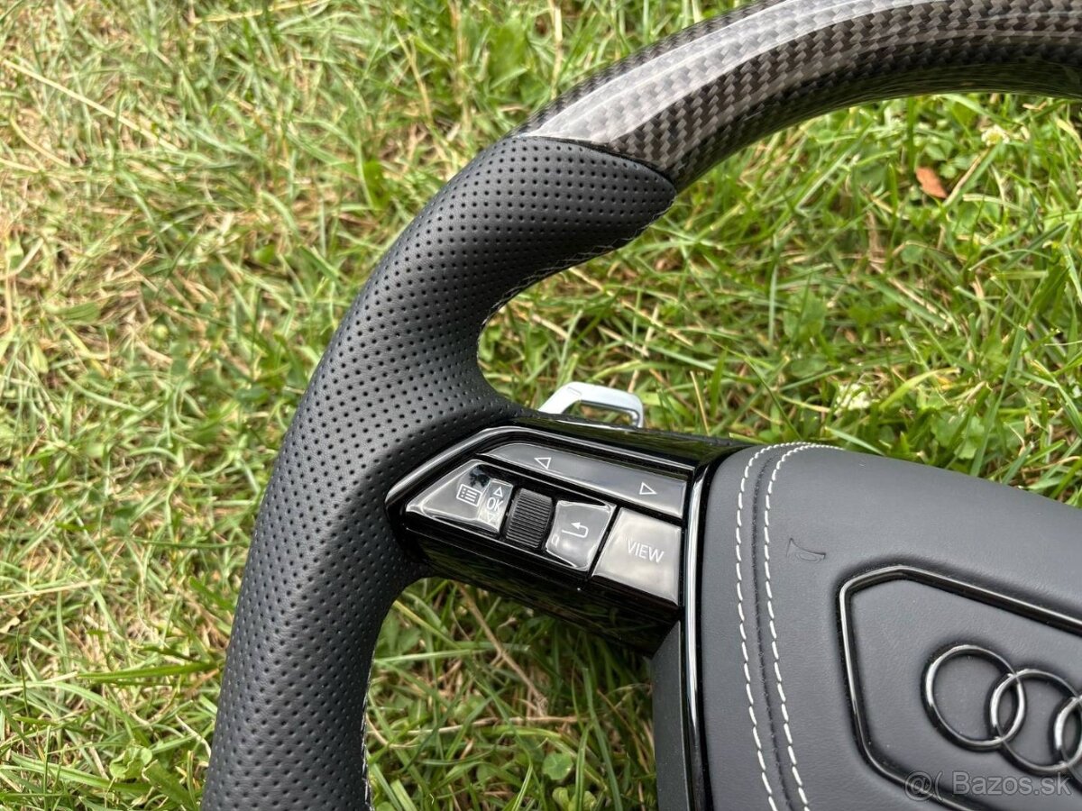 AUDI VOLANT KARBONOVY A6 A7 C8 Q8 S8 SQ8 E-TRON - 6