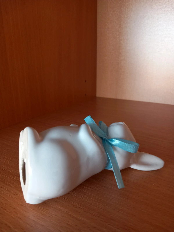 Keramická dekorácia stojaci zajačik - 12x5 cm - 6