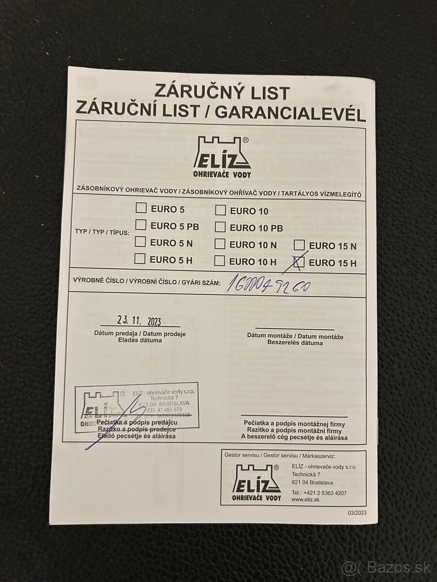 Boiler - elektricky ohrievač vody - 6