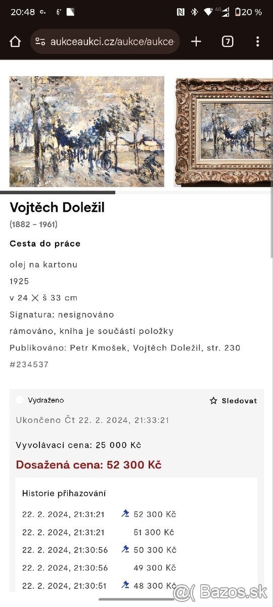 profesor Vojtech Doležil - olejomaľba (obraz) + kniha - 6