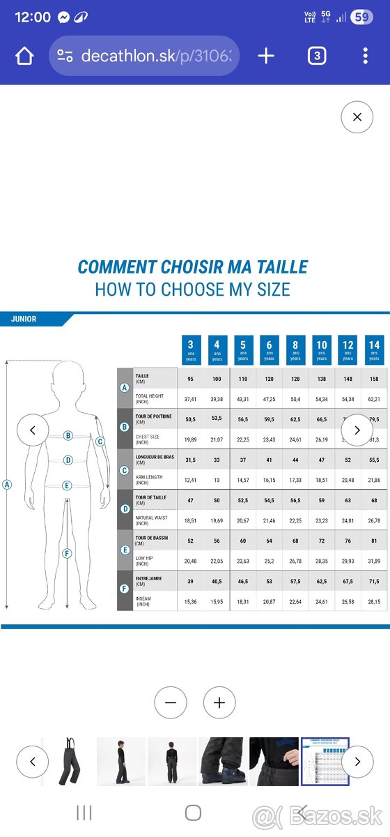 Lyžiarske otepľovačky Wedze 10rokov - 6