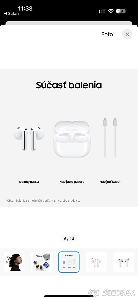 Samsung Galaxy Buds3, SM-R530NZWAEUE, Biela - 6