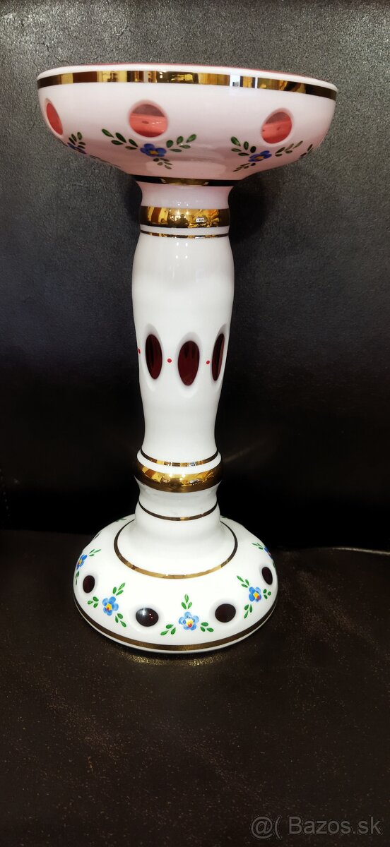 Přejímané sklo - vázy a svícny - 6