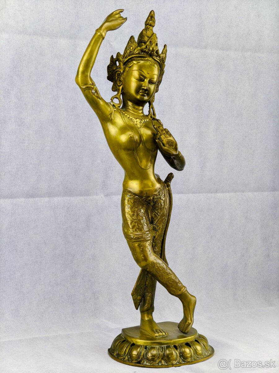 Veľká bronzová socha Tara Mudra Maja 52cm - Nepál - 6