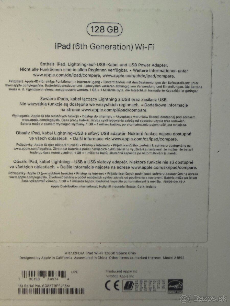 Apple Ipad 6. generacie 128GB, WiFi - 6