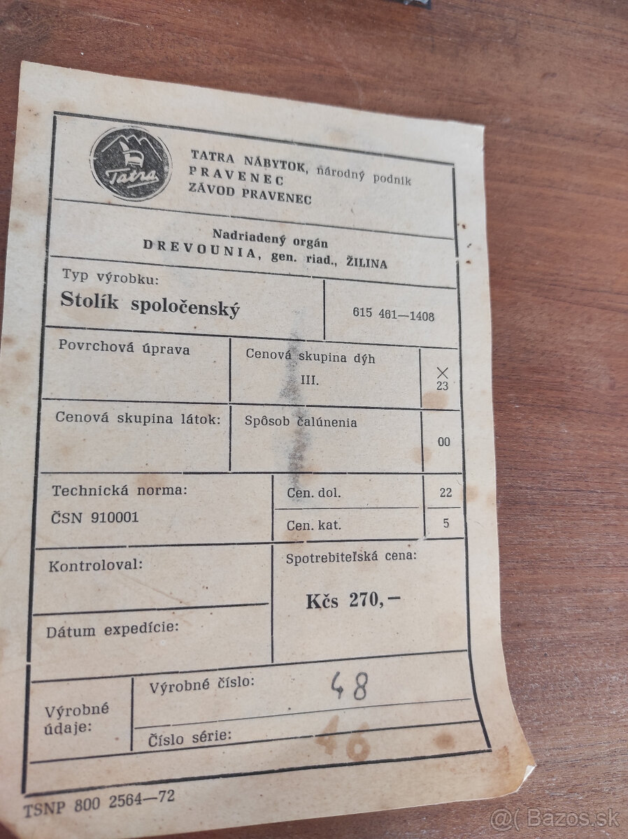 Tatra Pravenec stolík - 6