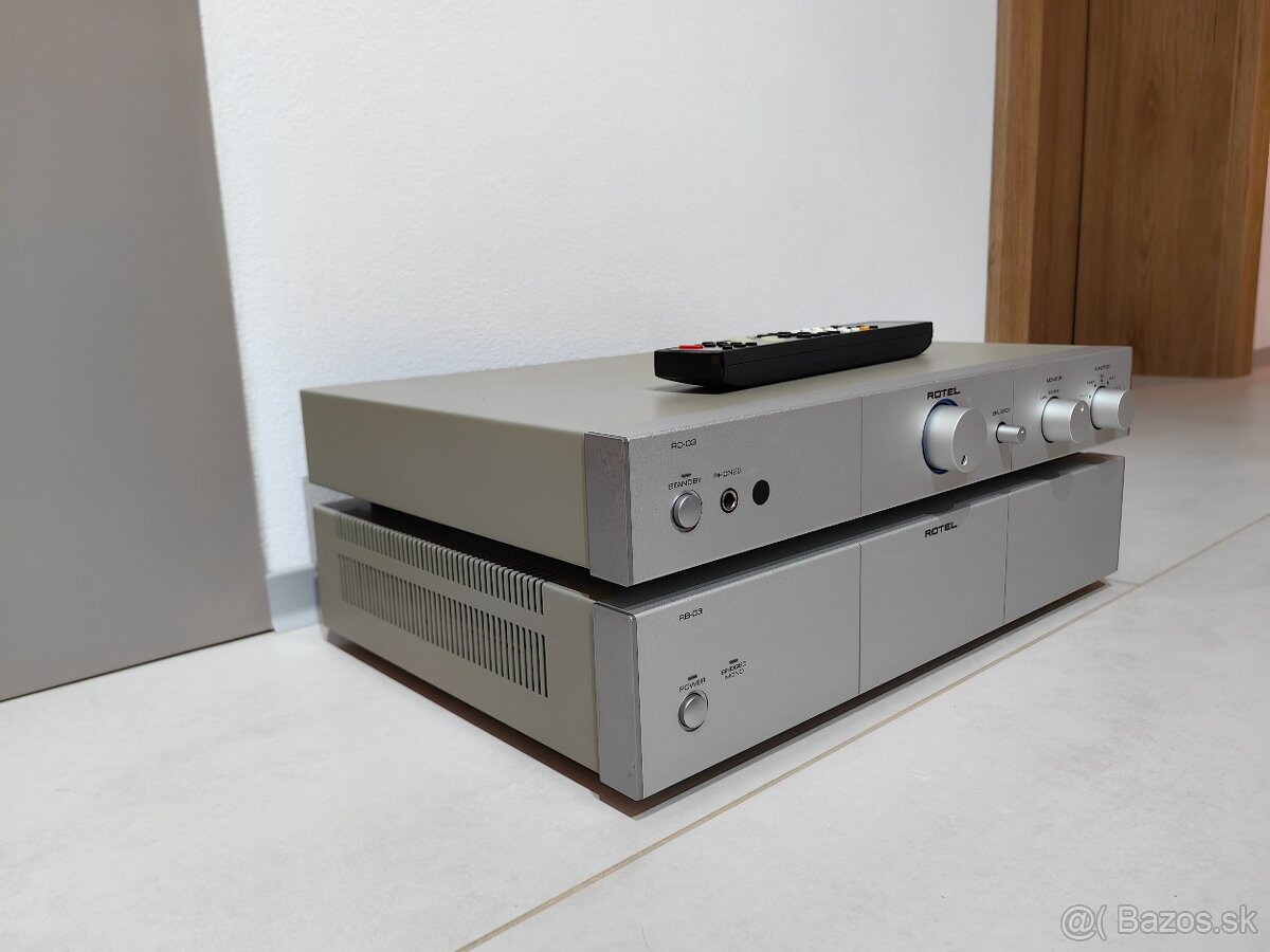 ROTEL RB03 + ROTEL RC03 pre amp + koncák - 6