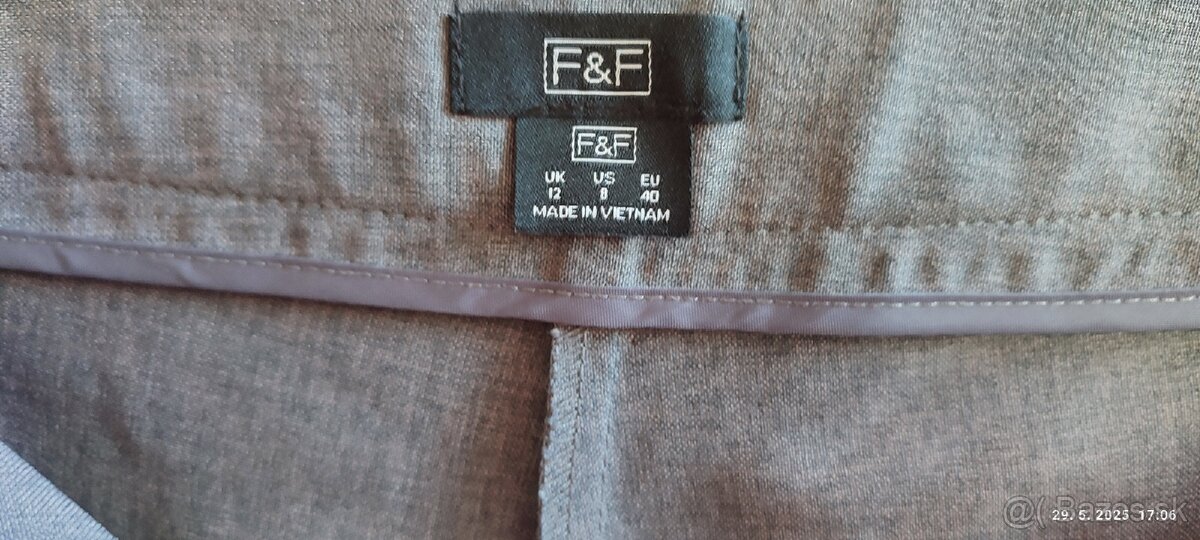 Elegantné sive nohavice, c. 40 - 6