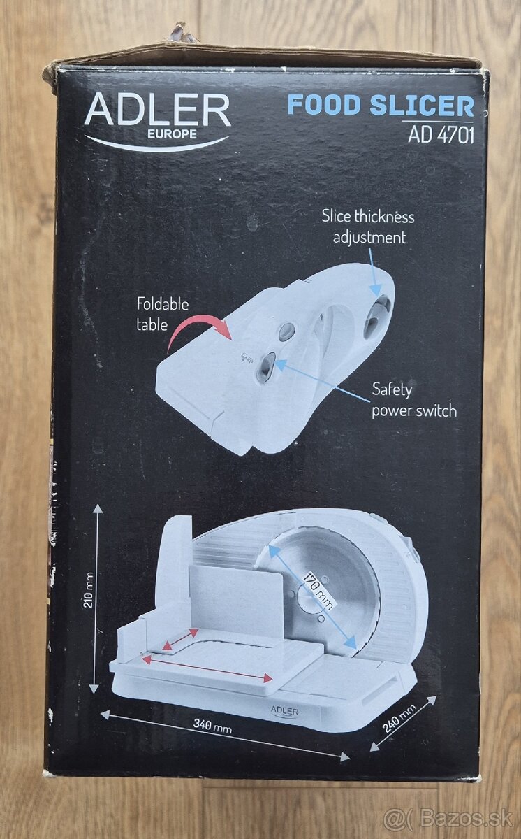Elektrický krájač Adler AD4701 – zachovalý stav - 6