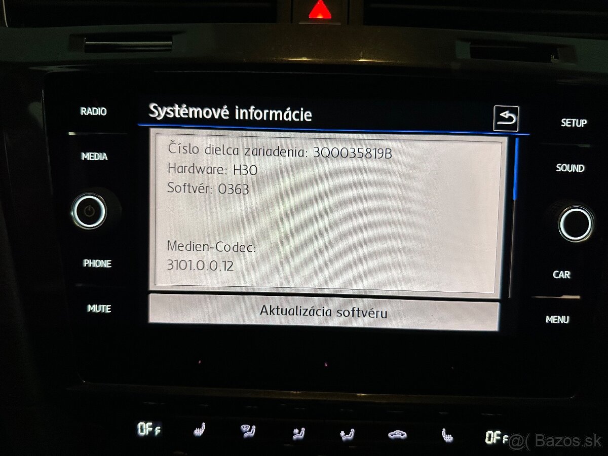 Rádio MIB 2 celosklo vw golf 7 facelift - 6