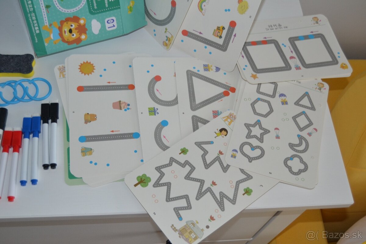 Detská montessori hračka na kreslenie sada64 kusov - 6