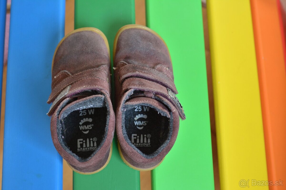 Barefoot Filii kožené topánky zateplené fleecom 25 - 6