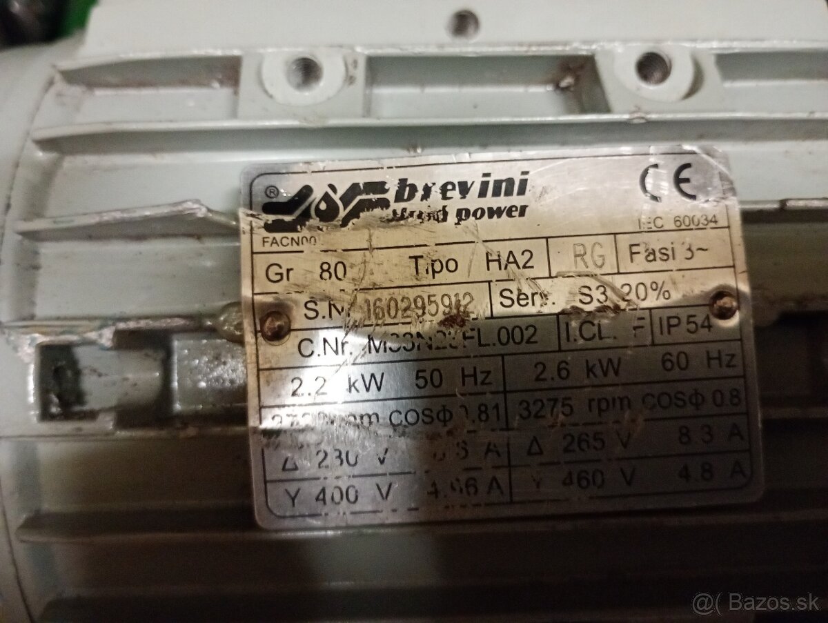 Predám dva elektromotory 2,2kw - 6