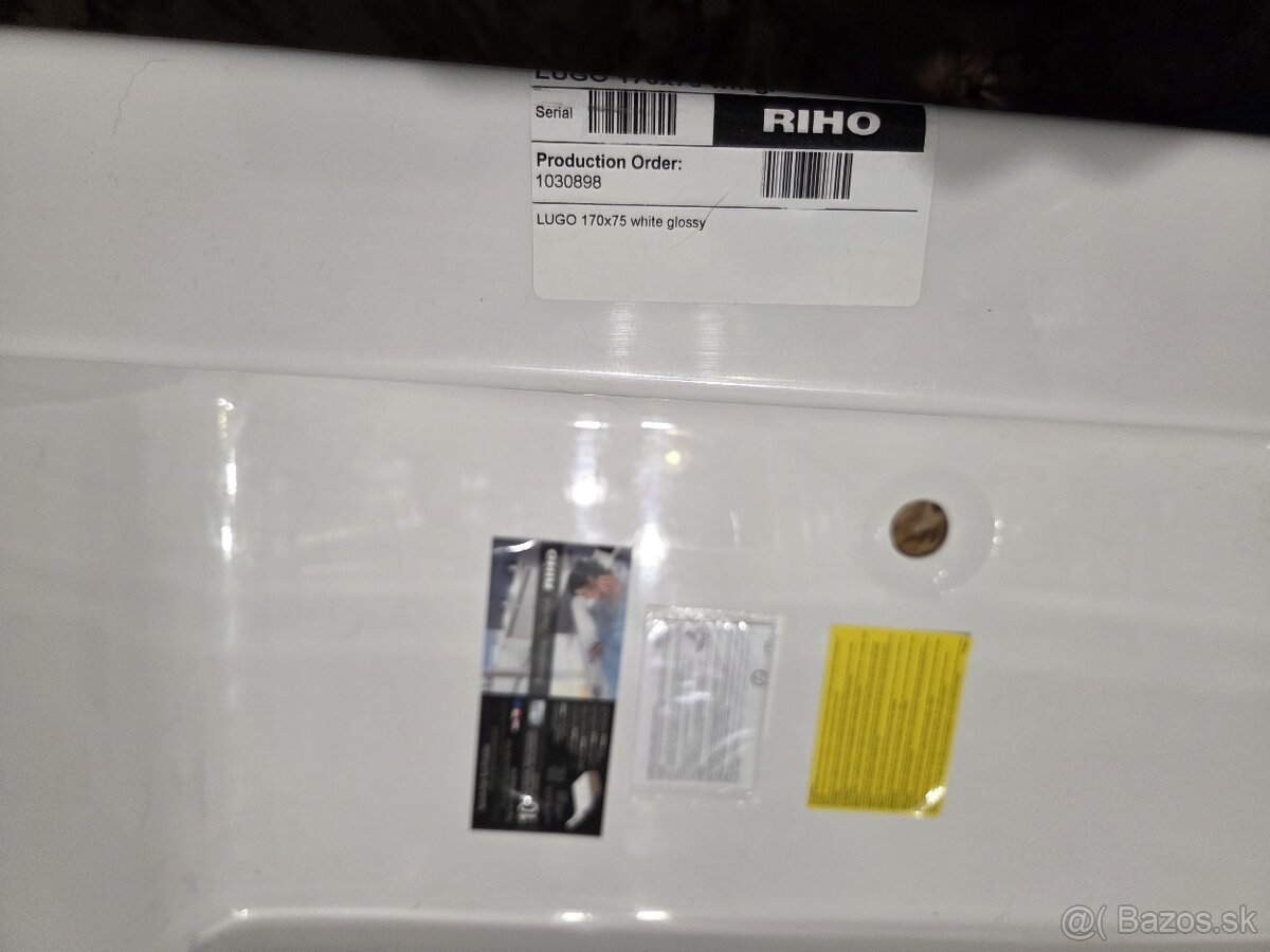 Vaňa Riho lugo 170x75cm Nová, nezabudovaná. - 6