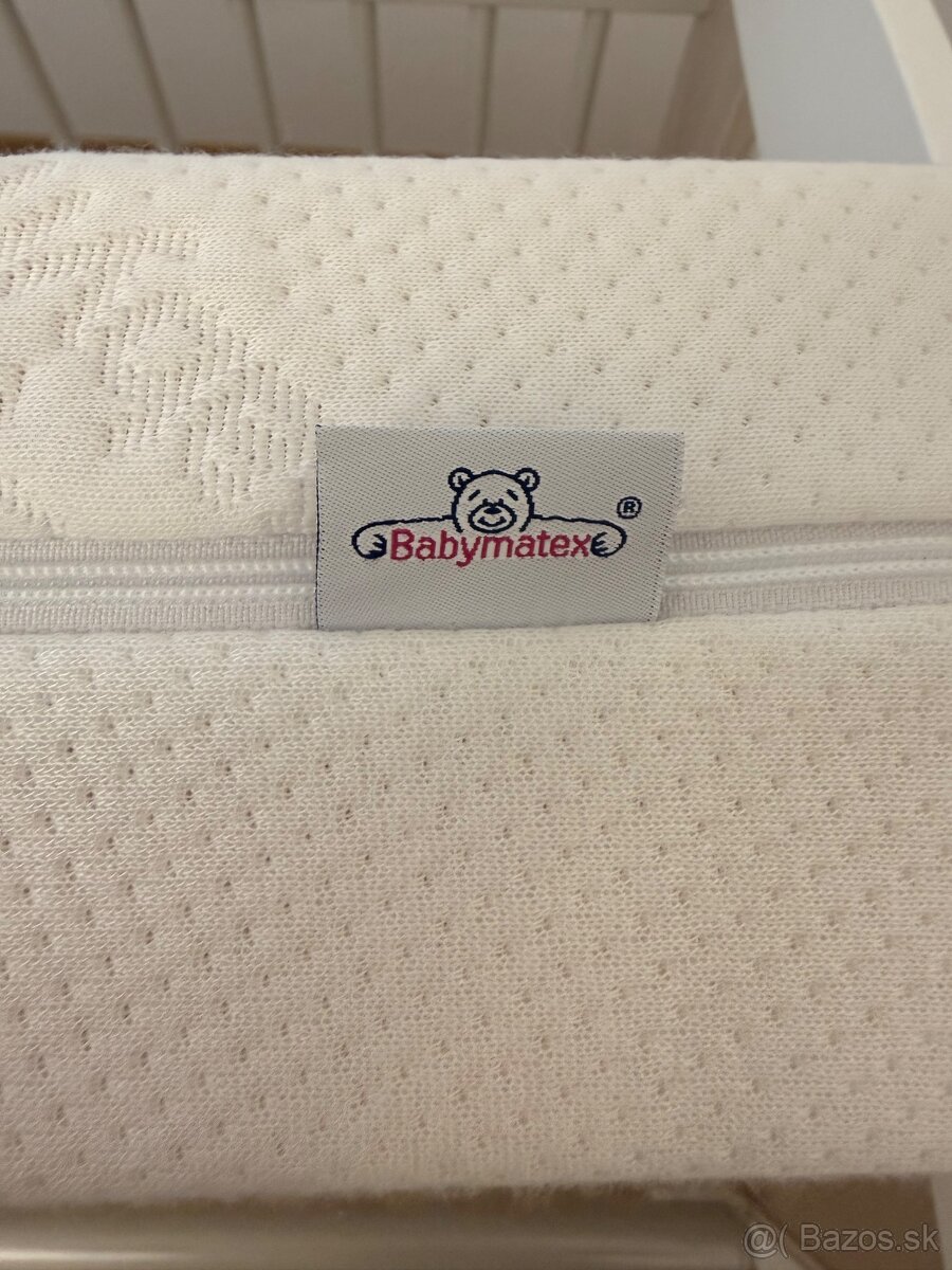 detská postieľka so spúšťacím bokom PLUS matrac - 6