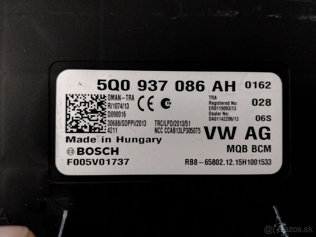 riadiaca jednotka komfortu Škoda VW - 6