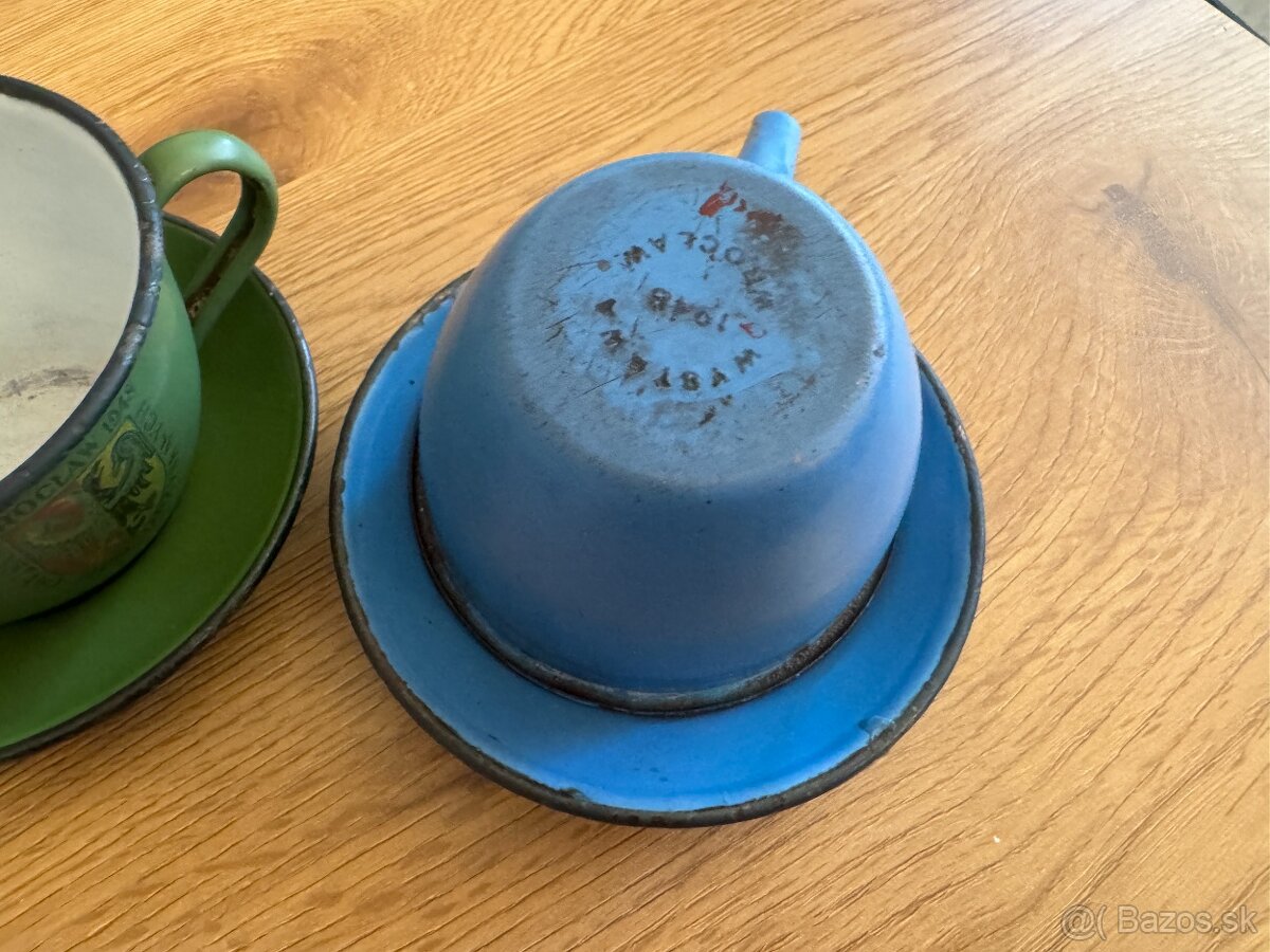 set smaltovaných hrnčekov WROCLAW 1948 - 6