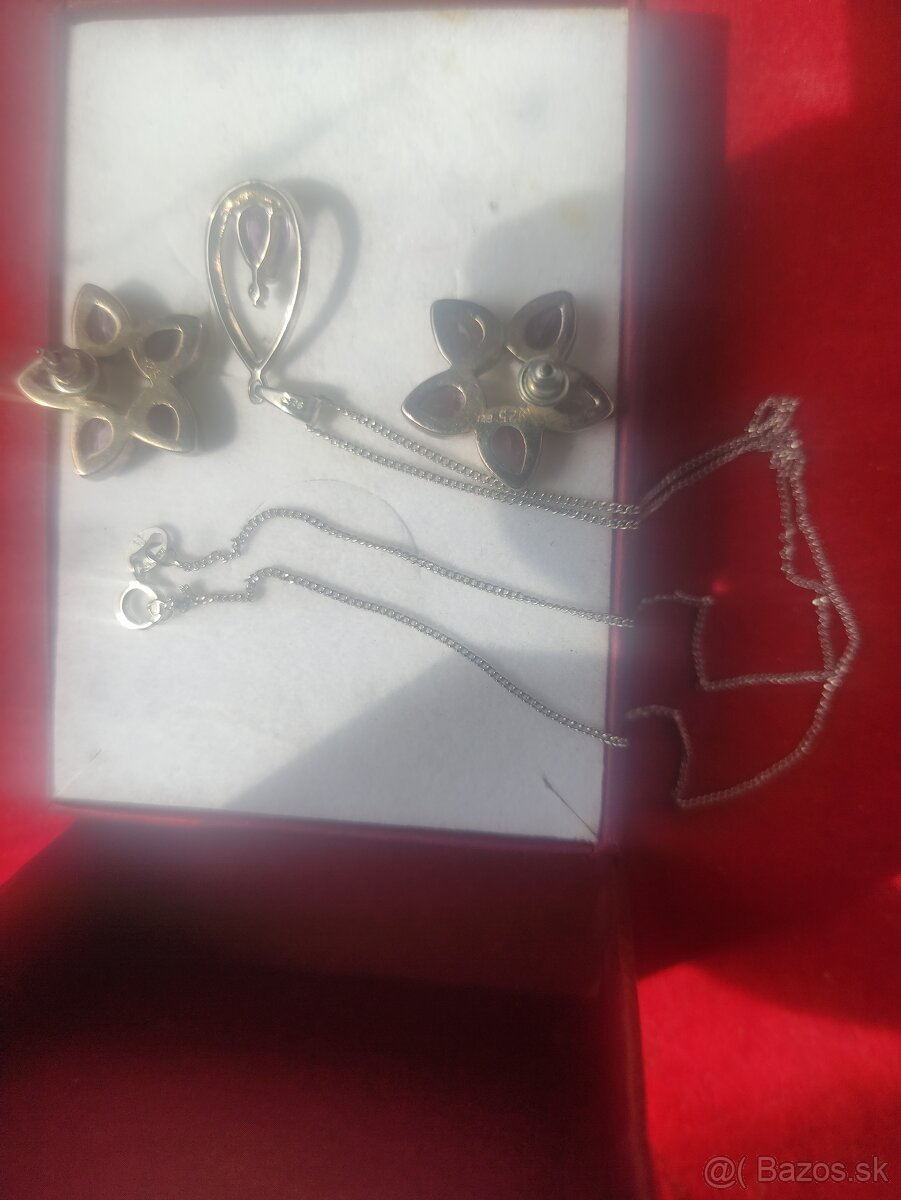 Predam krasnu striebornu supravu s ametystami. - 6