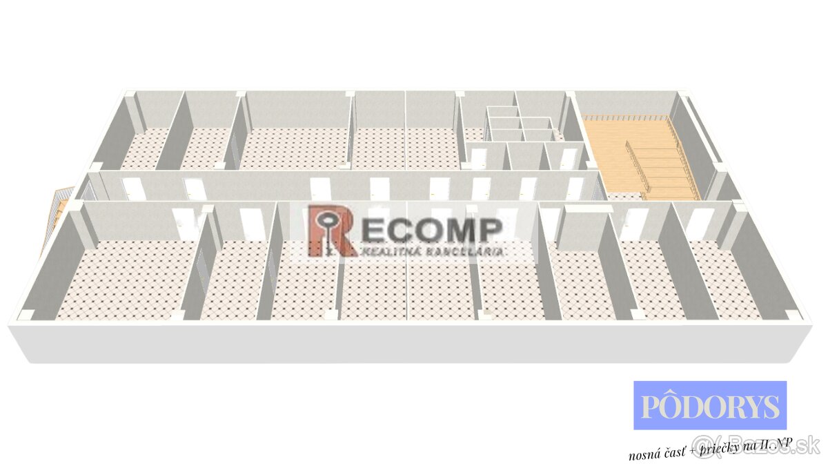 Priestory od 50 m2 do 890 m2 v 2-podlažnej hale s pozemkom 2 - 6