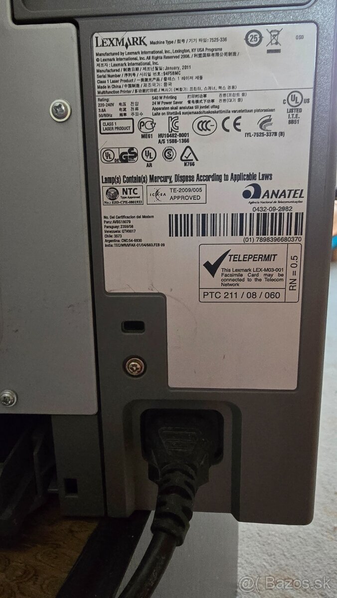 Multifunkčná farebná tlačiareň Lexmark X544 - vada tlače - 6