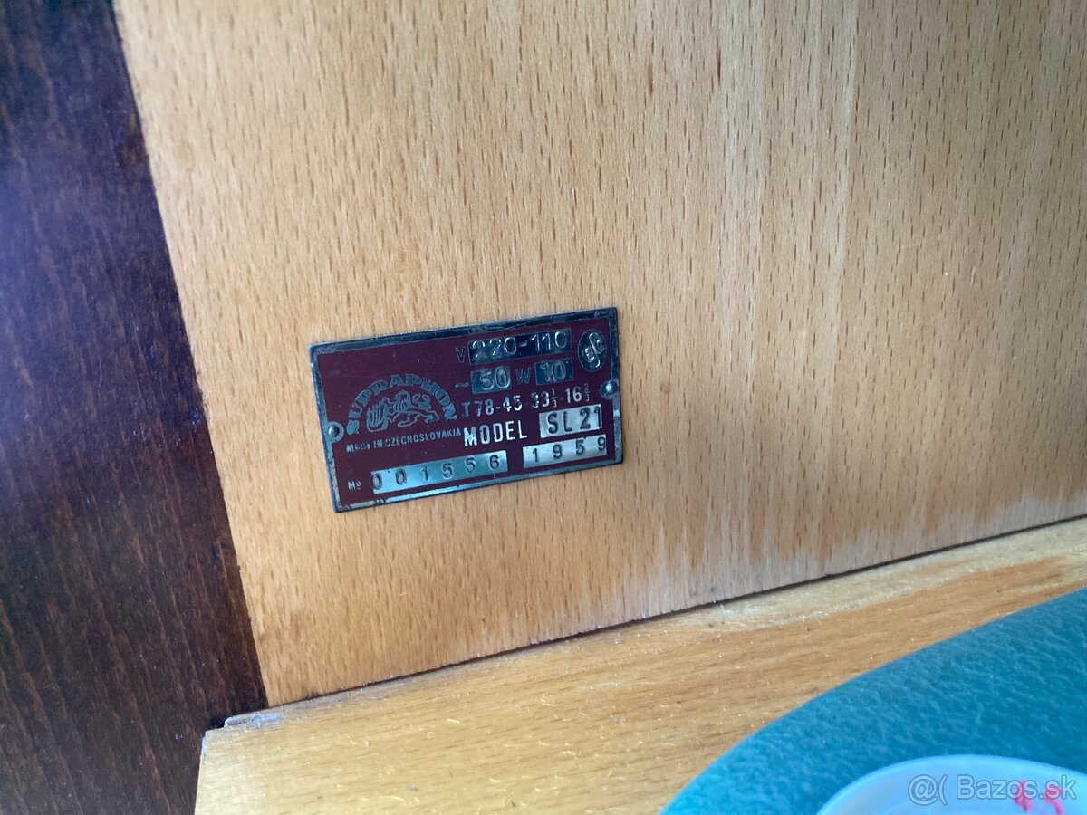 Súprava Supraphon SL21 a Tesla 532A Echo + platne - 6