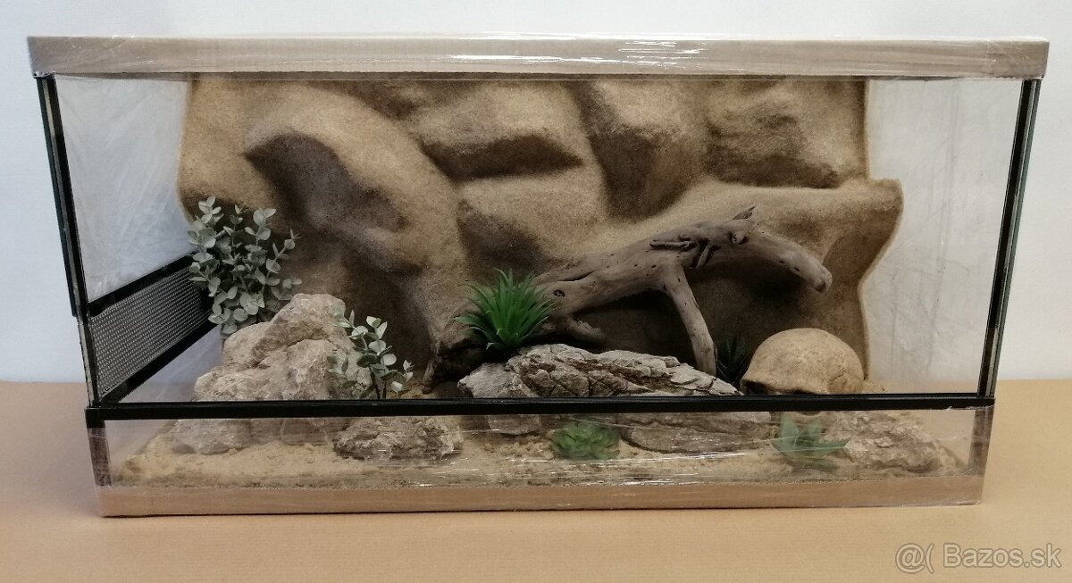 Terárium 80x40x40 s 3D stenou - 6