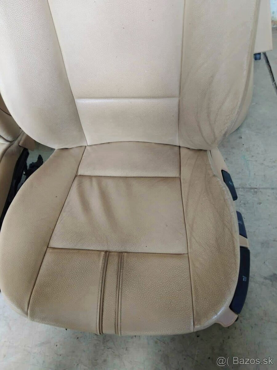 sedadla kožene BMW X3 E83 kremove mechanicke - 6