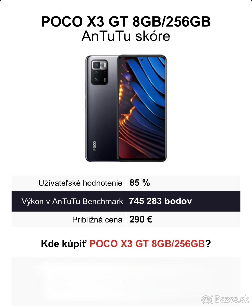 Xiaomi Poco X3 GT 8GB/256GB White - 6