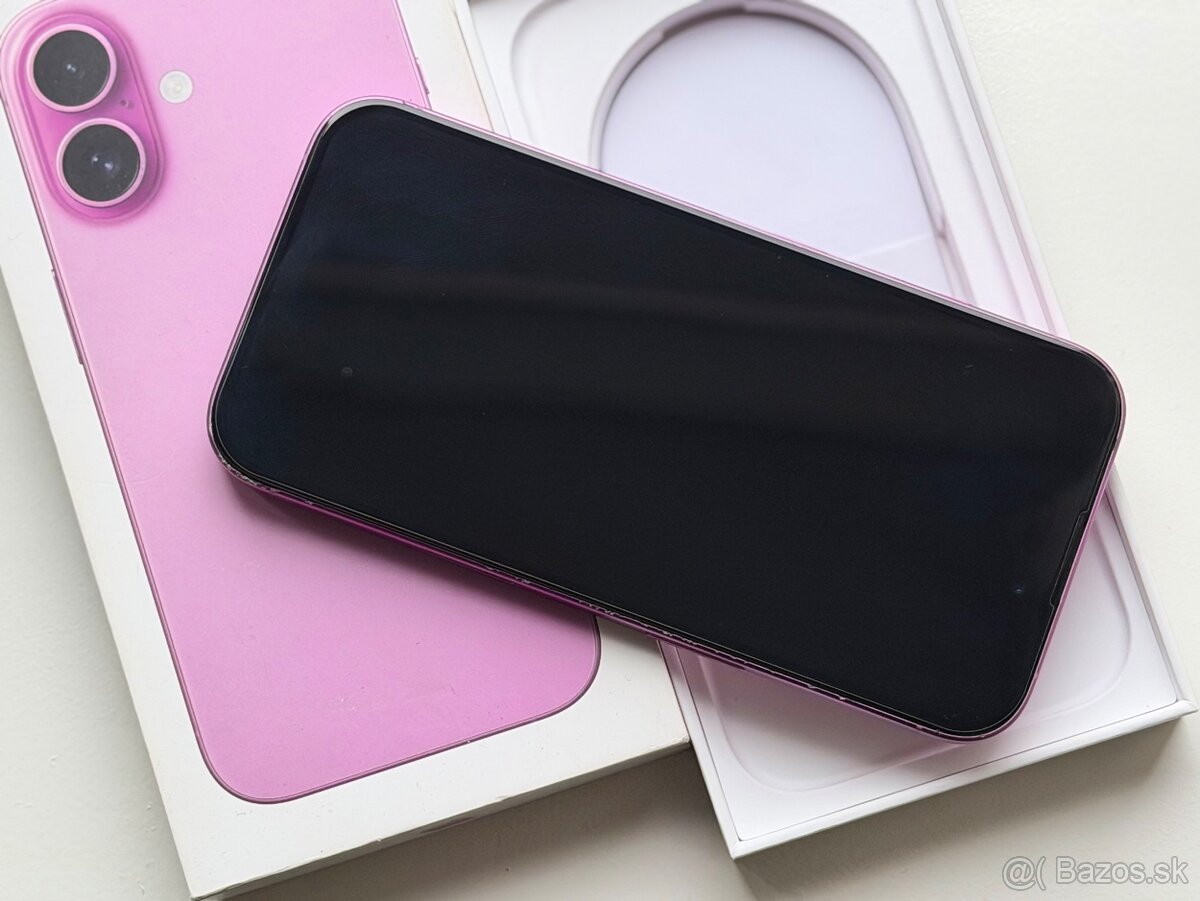 iPhone 16 Pink BATERIE 100% TOP - 6