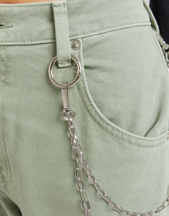 Vojenské nohavice s retiazkou Bershka 36 nové - 6