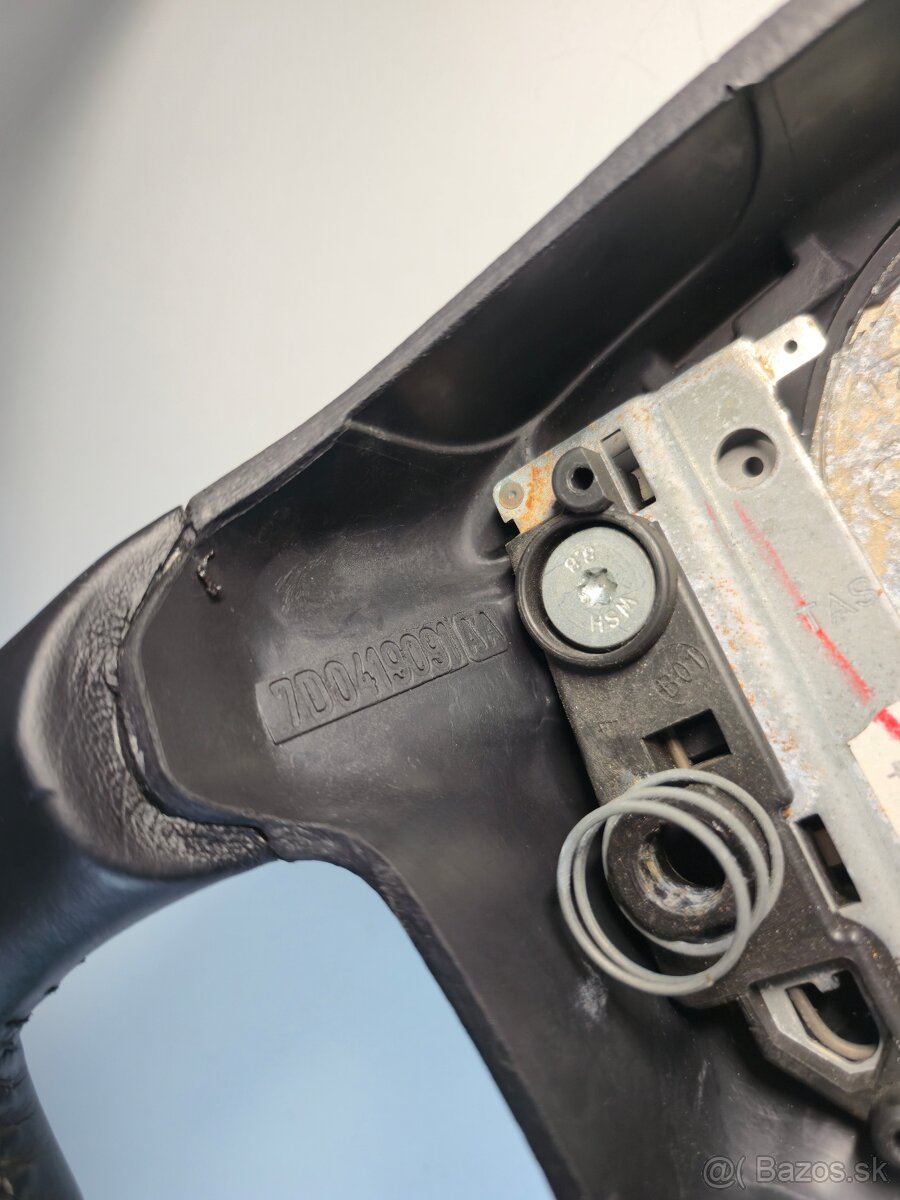 Originál VW t4 kožený volant Caravelle Multivan Transporter - 6