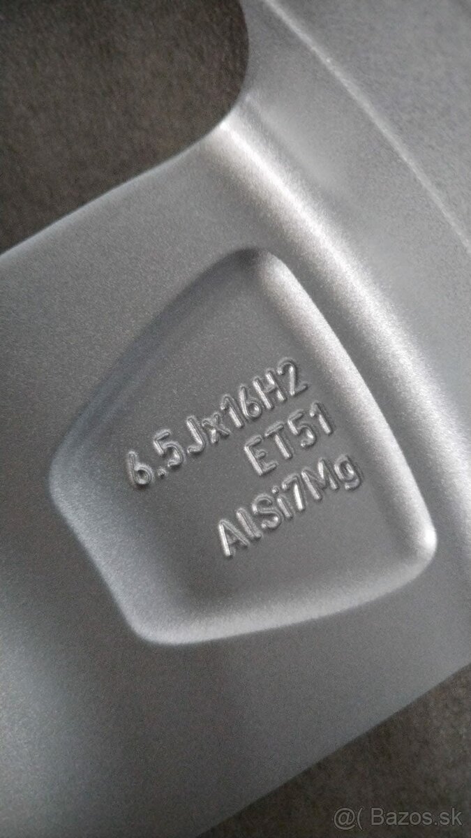 Alu 5 x 120 16" originál VW + pneu. - 6