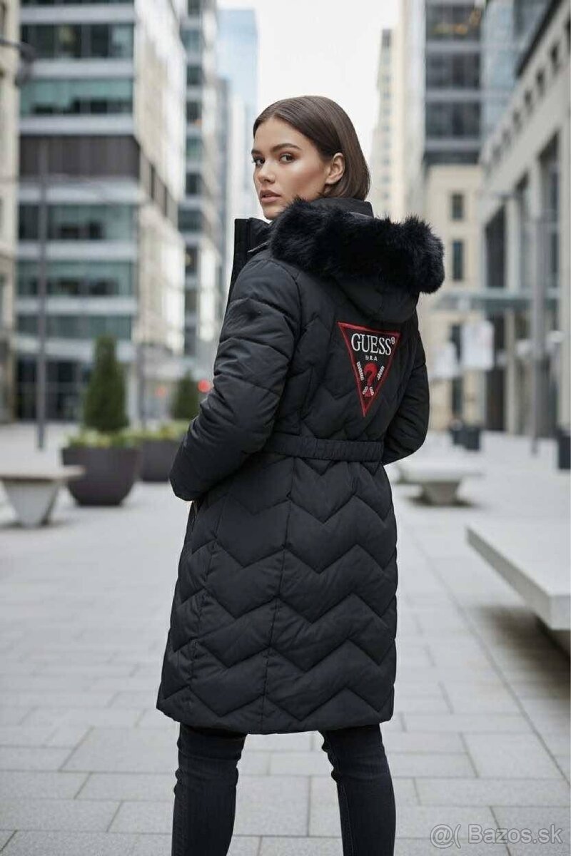 Tmavo modrá bunda Guess - 6